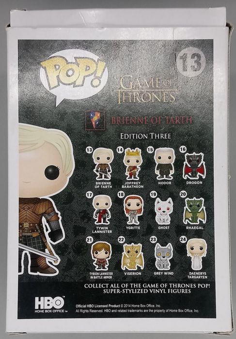 13 Brienne of Tarth - Game of Thrones - Box Damaged Funko POP