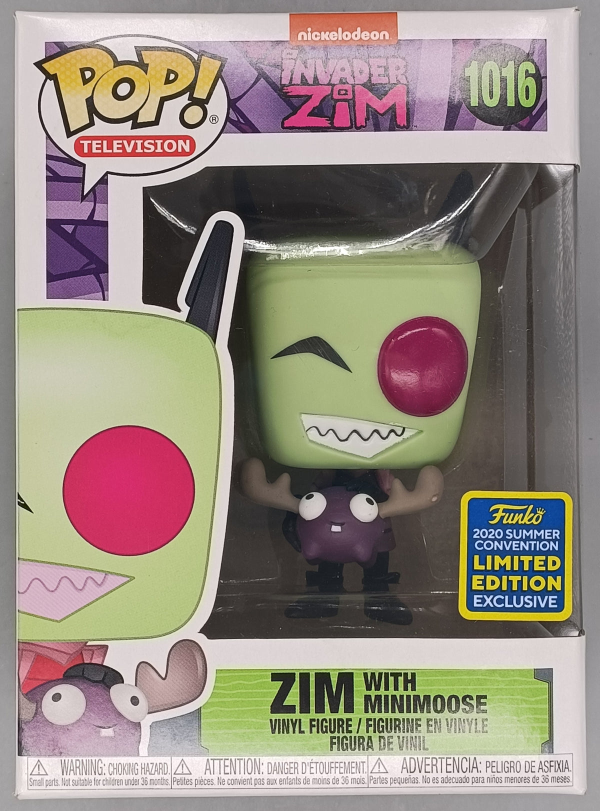 1016 Zim (with Minimoose) - Invader Zim - 2020 Con Funko POP