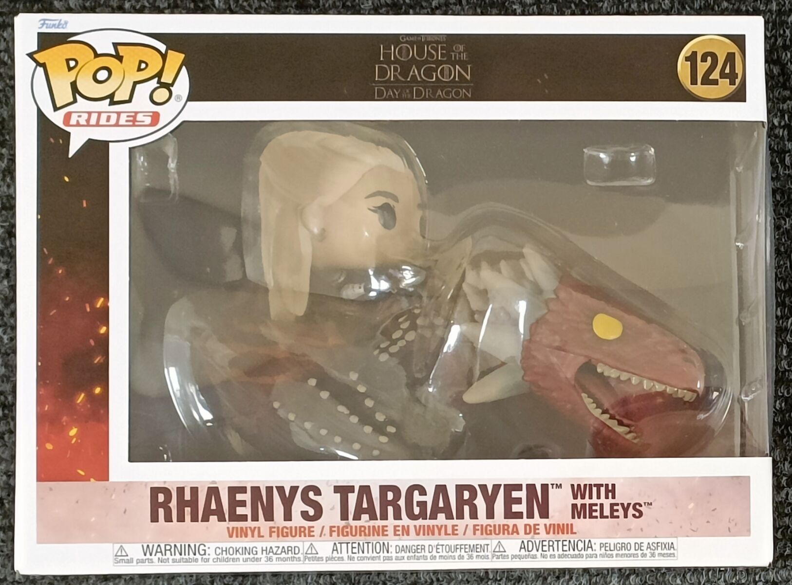 124 Rhaenys Targaryen with Meleys Rides House of the Dragon Funko POP