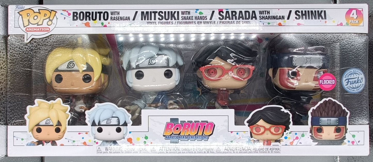 [4 Pack] Boruto w/Rasengan, Mitsuki, Sarada, Shinki Naruto Next Generations Funko POP - Brand New