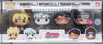 [4 Pack] Boruto w/Rasengan, Mitsuki, Sarada, Shinki Naruto Next Generations Funko POP - Brand New