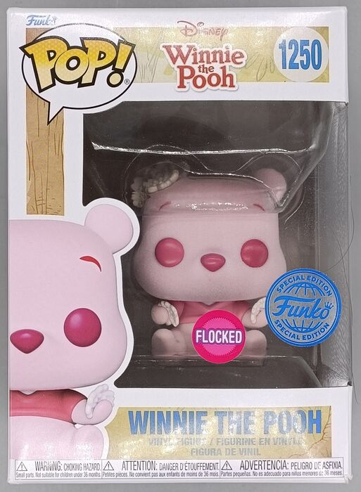 1250 Winnie the Pooh (Cherry Blossom) Flocked Disney Box Damaged Funko POP
