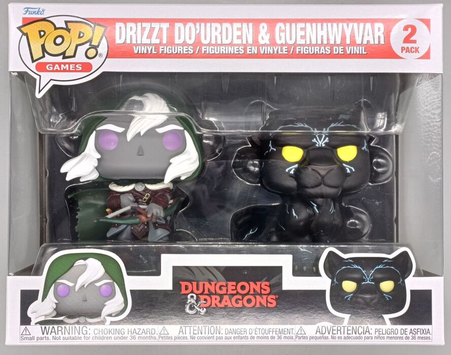 2 Pack Drizzt Do'Urden & Guenhwyvar - Dungeons & Dragons Funko POP - Brand New Funko
