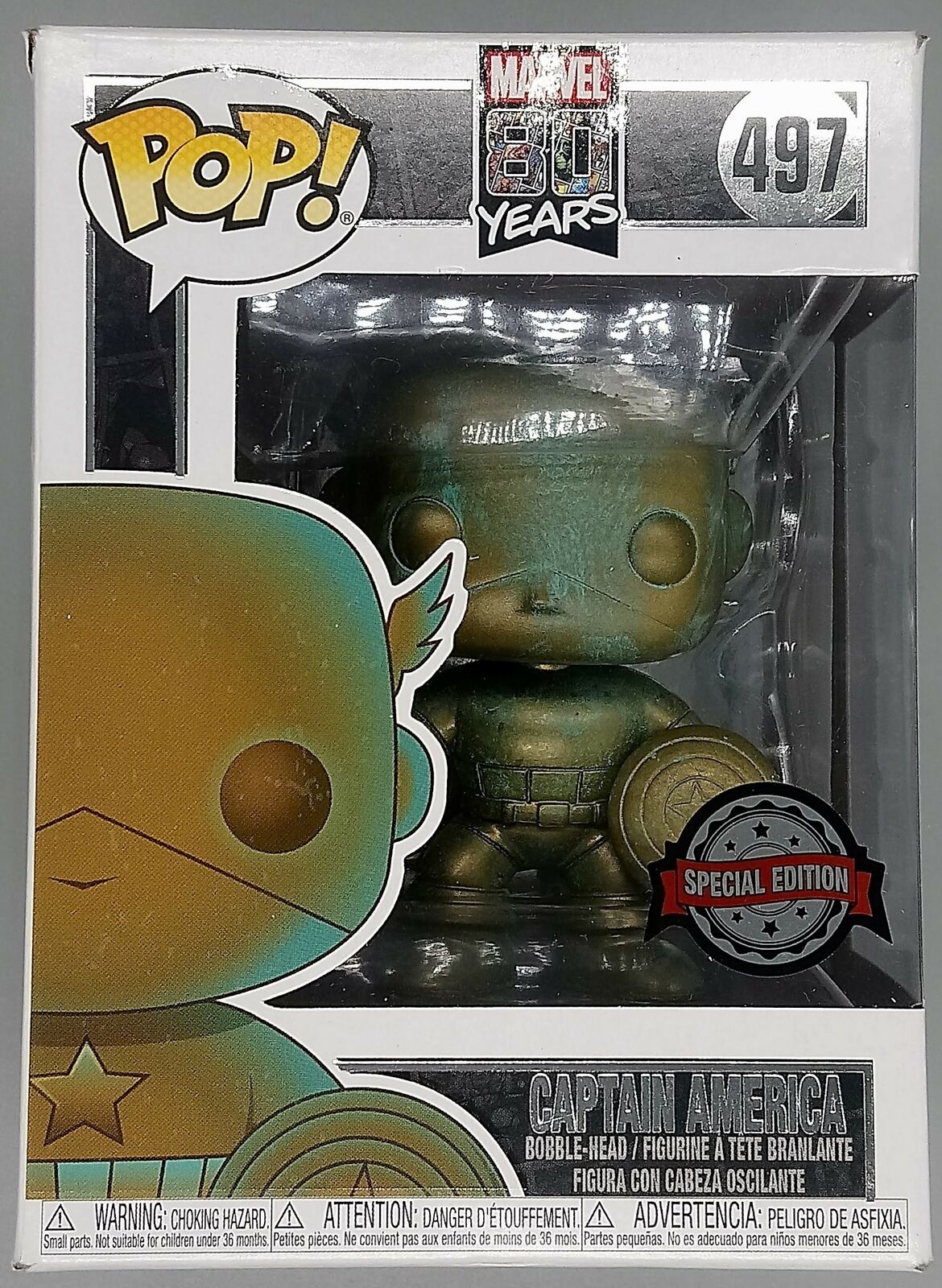 497 Captain America (Patina) - Marvel 80 Years Funko POP