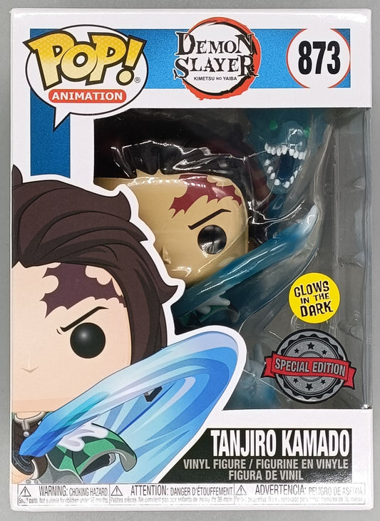 873 Tanjiro Kamado (w/ Water Dragon) Glow - Demon Slayer Funko POP - Brand New