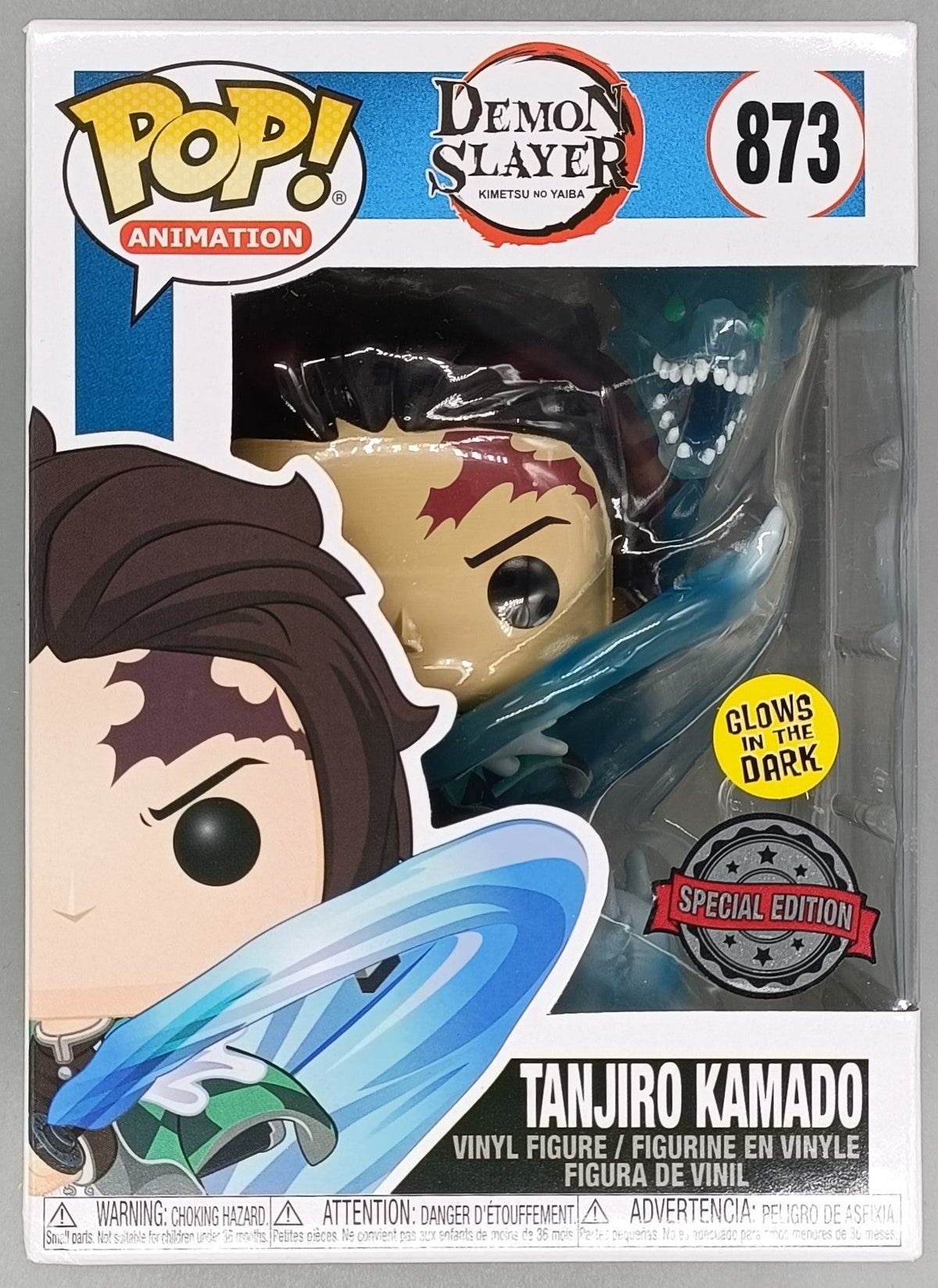 873 Tanjiro Kamado (w/ Water Dragon) Glow - Demon Slayer Funko POP - Brand New Funko