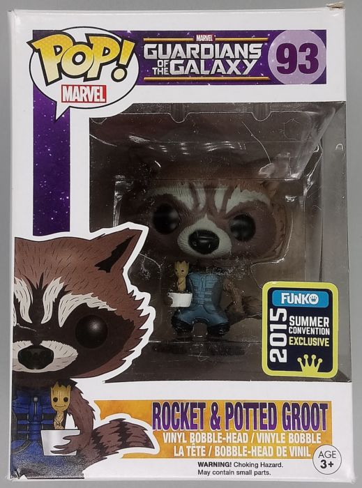 93 Rocket & Potted Groot - Marvel Guardians of the Galaxy - Box Damaged Funko POP