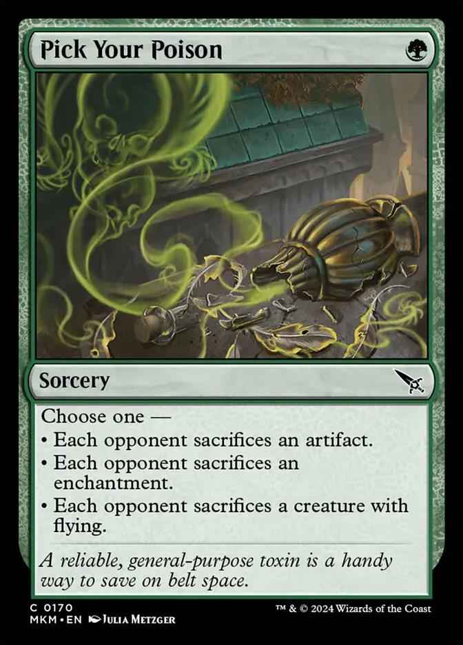 170 - Pick Your Poison - Murders at Karlov Manor - Normal - Magic: The Gathering Card