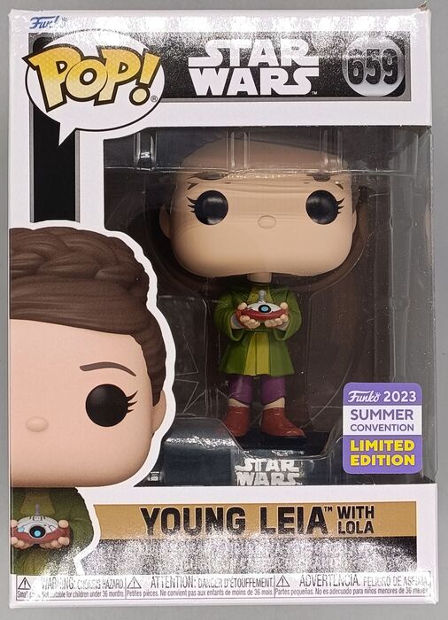 659 Young Leia (with Lola) Star Wars - 2023 Con - Funko POP - Box Damaged