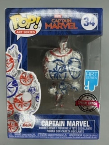 34 Captain Marvel - Art Series - Box Damaged Funko POP