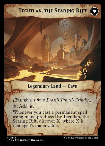 135 - Brass's Tunnel-Grinder // Tecutlan, the Searing Rift - The Lost Caverns of Ixalan - Normal - Magic: The Gathering Card