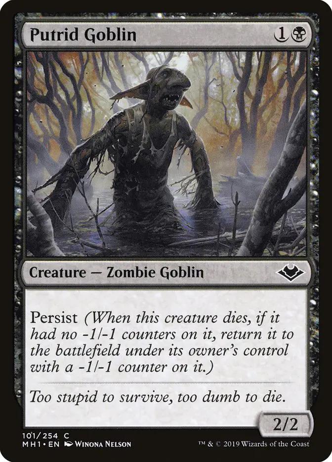 101 - Putrid Goblin - Modern Horizons - Normal - Magic: The Gathering Card