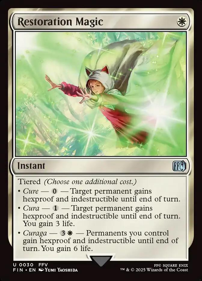 30 - Restoration Magic - Final Fantasy - Foil - Magic: The Gathering Card