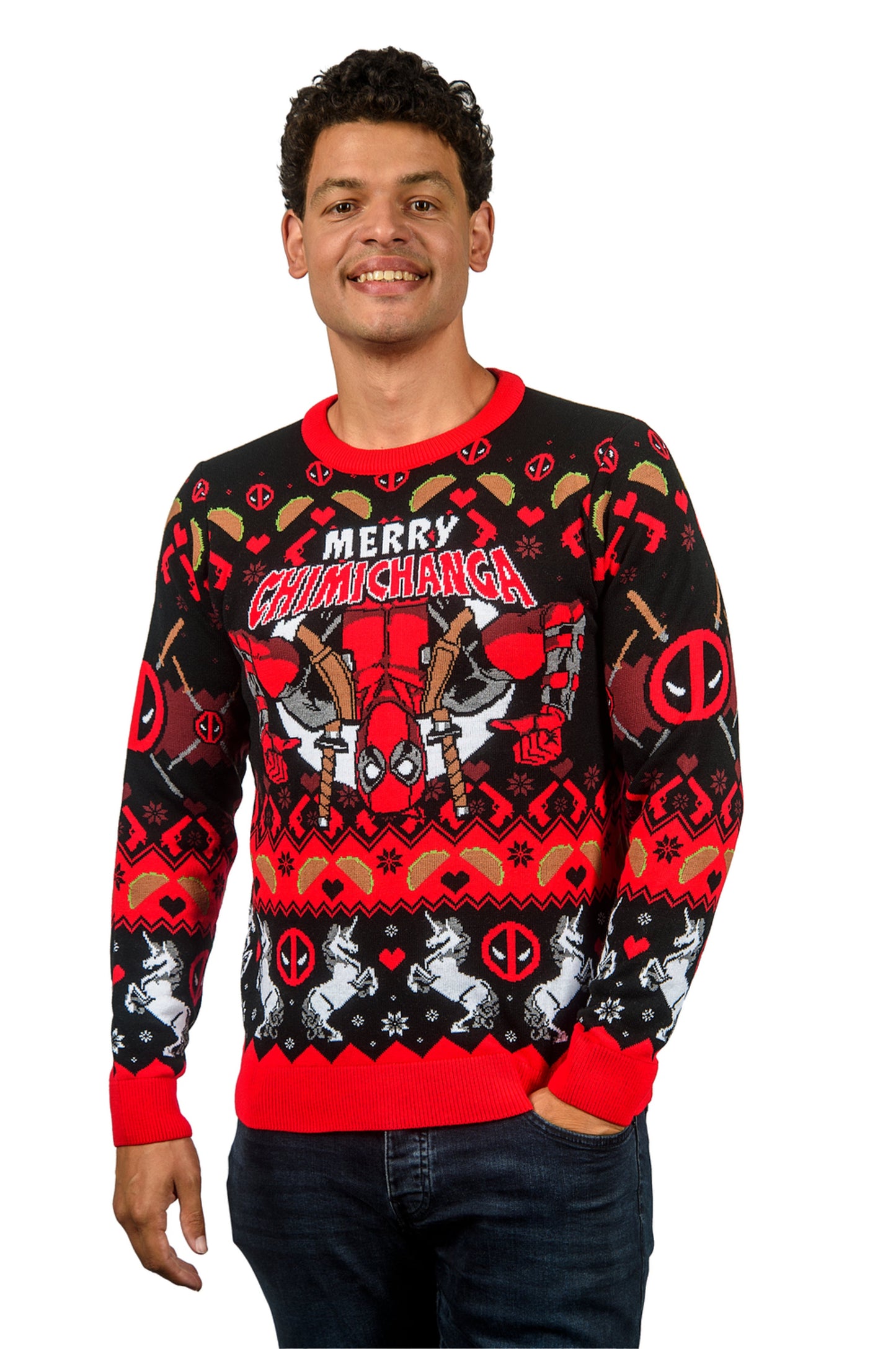 Deadpool: Merry Chimichanga Christmas Jumper (Size S)