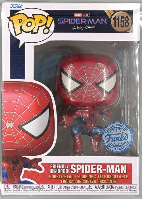1158 Friendly Neighborhood Spider-Man Metallic Marvel No Way Home Funko POP
