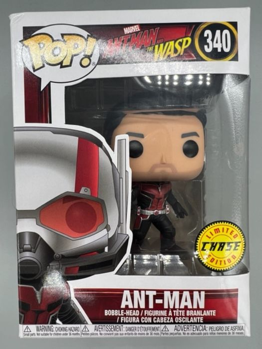 340 AntMan (Unmasked) Chase Marvel AntMan & the Wasp Box Damaged Funko POP Funko