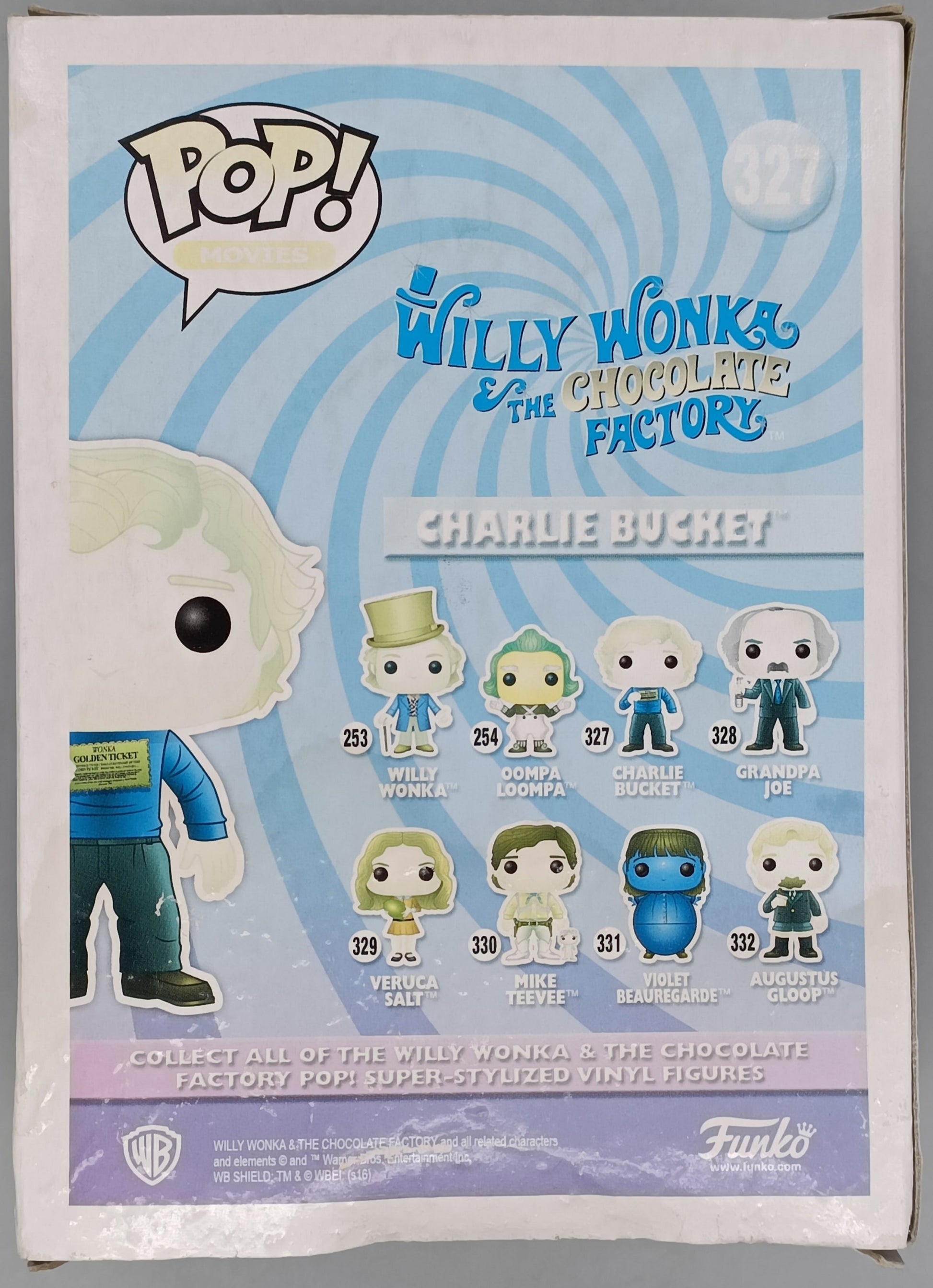 327 Charlie Bucket - Willy Wonka And The Chocolate Factory Box Damaged Funko POP