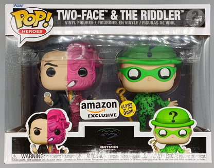 [2 Pack] Two-Face & The Riddler - Glow - DC Batman Funko POP