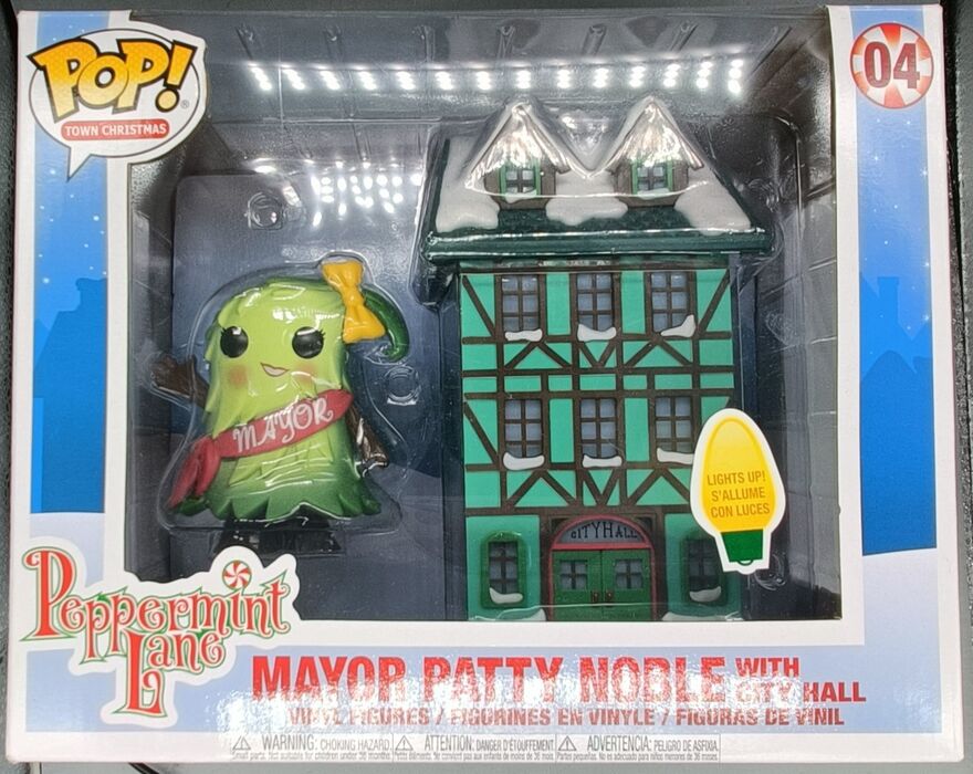 04 Mayor Patty Noble (with City Hall, Lights Up) Town (Holidays) -Peppermint Lane Funko POP Funko