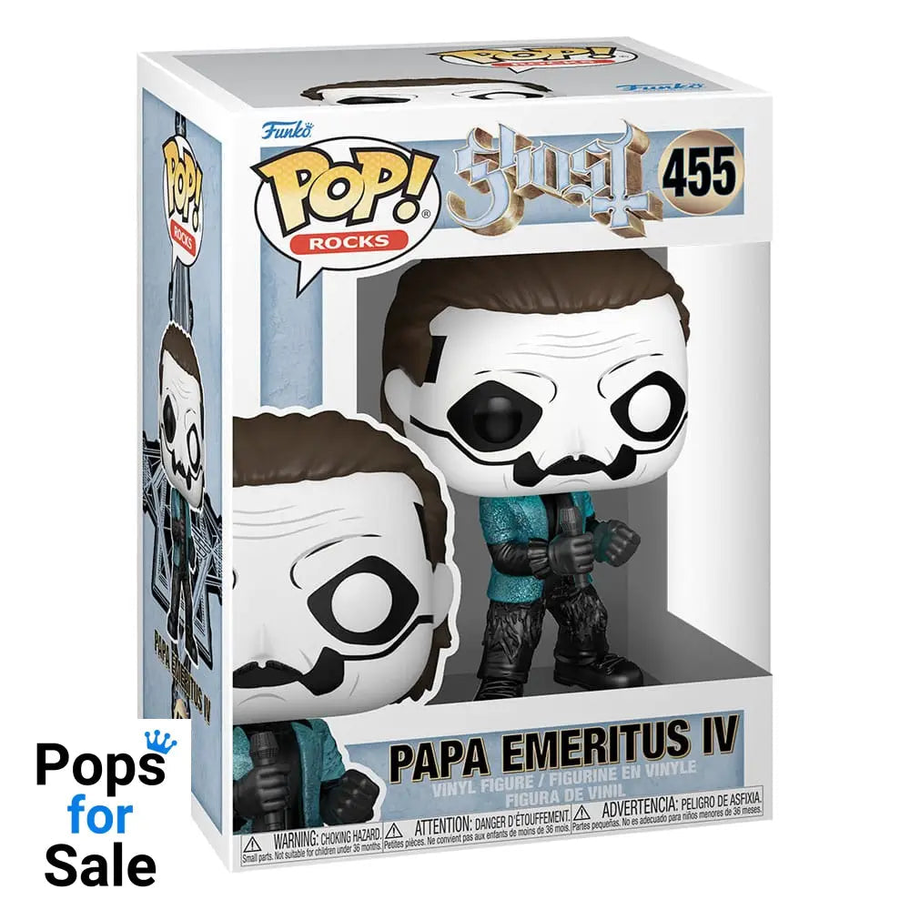 455 Papa Emeritus IV - Glitter Blue Jacket - Ghost - Rocks Funko POP Funko