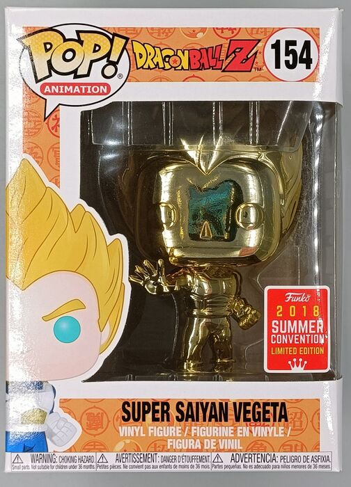 154 Super Saiyan Vegeta (Gold) Chrome Dragon Ball Z - 2018 Con Funko POP