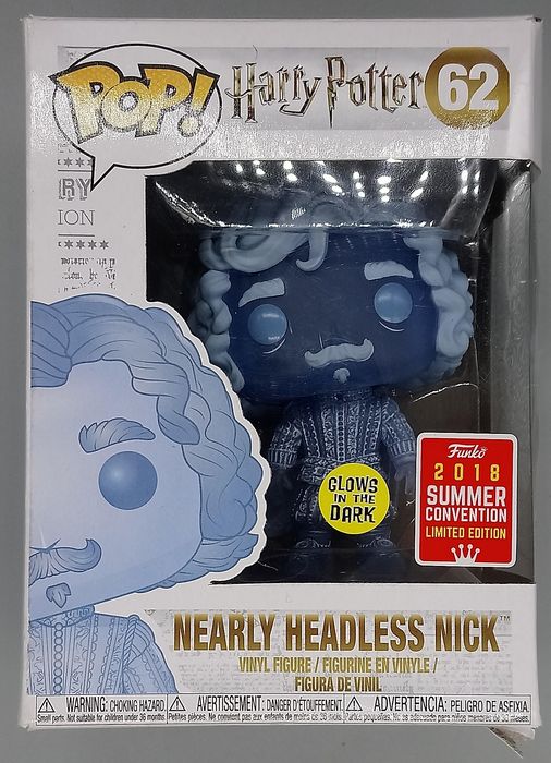62 Nearly Headless Nick - Glow - Harry Potter - 2018 Box Damaged Funko POP