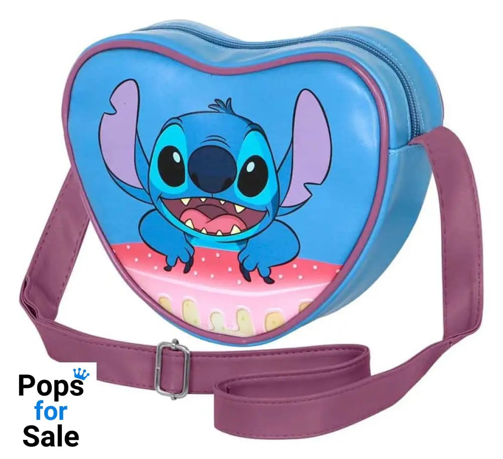 Lilo & Stitch Casual Heart Crossbody Bag Cake Blue