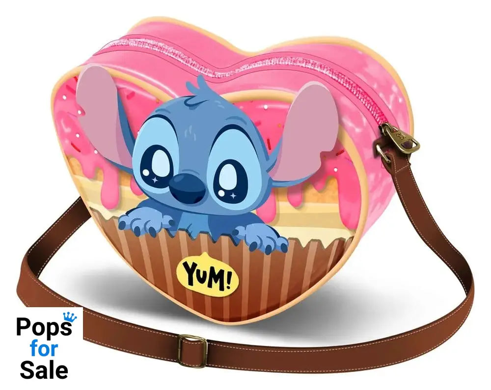 Lilo & Stitch Casual Heart Crossbody Bag Muffin Pink