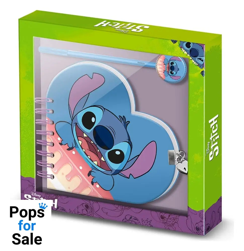 Lilo & Stitch Heart Diary & Pen Gift Set Cake Blue