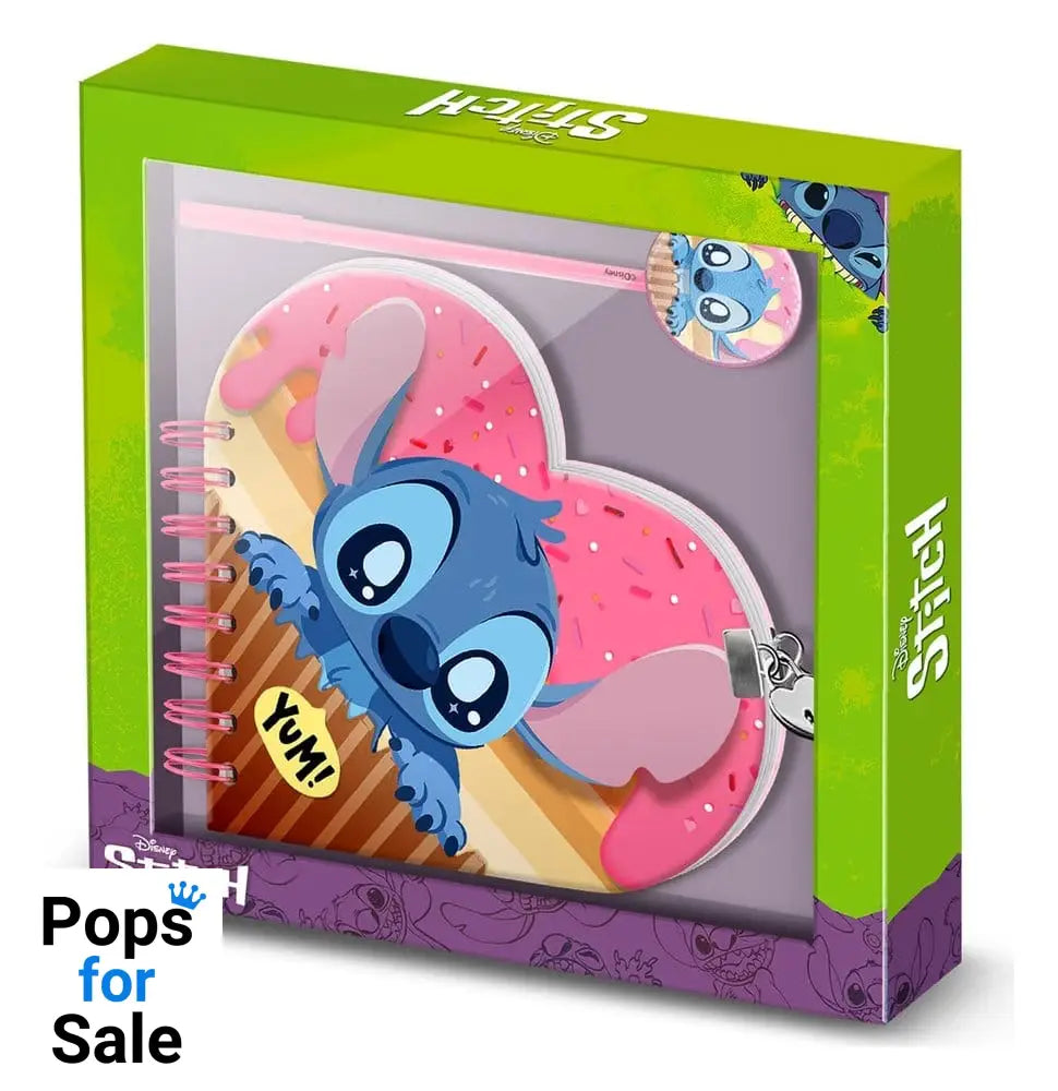 Lilo & Stitch Heart Diary & Pen Gift Set Muffin Pink