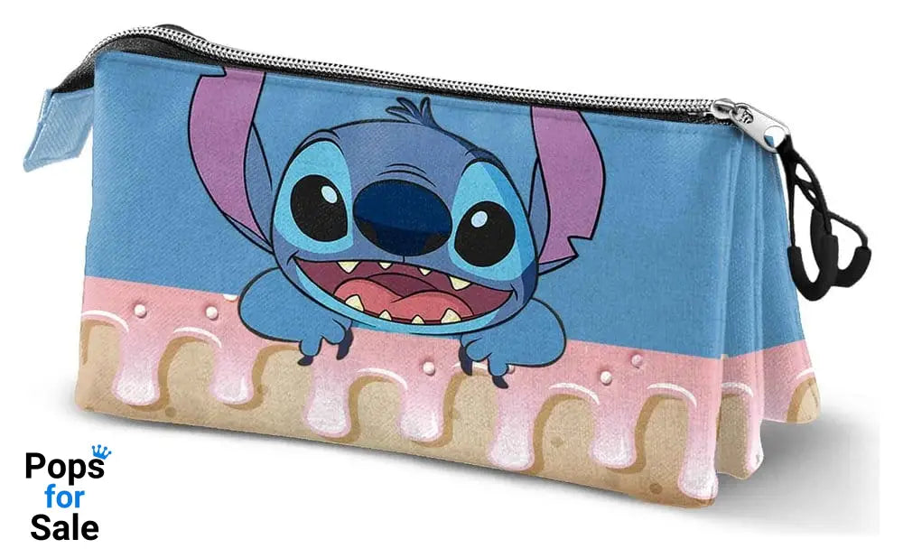 Lilo & Stitch Triple Pencil case Cake Blue