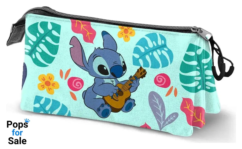 Lilo & Stitch Triple Pencil case Guitar Green