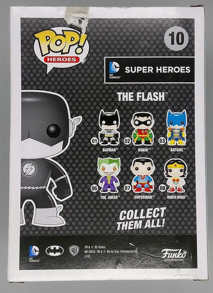10 The Flash - B&W - DC Super Heroes - Box Damaged Funko POP