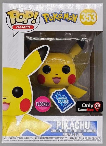 353 Pikachu - Flocked - Pokemon - Exclusive - Box Damaged Funko POP