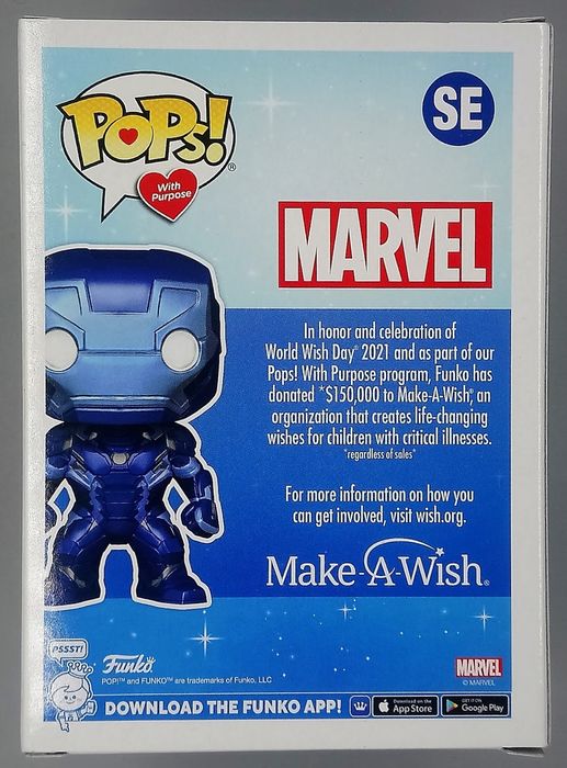 SE Iron Man (Make A Wish) Metallic - Marvel CA Civil War Funko POP