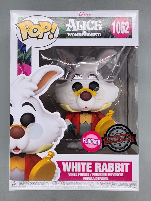 1062 White Rabbit - Flocked - Disney Alice In Wonderland Funko POP Funko