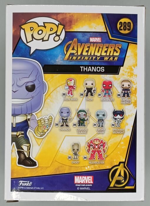 289 Thanos - Marvel Avengers Infinity War Funko POP