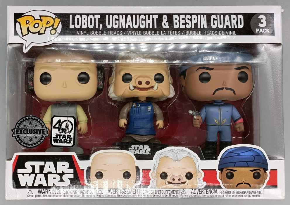 3 Pack Lobot, Ugnaught & Bespin Guard - Star Wars - Funko POP - Box Damaged Funko