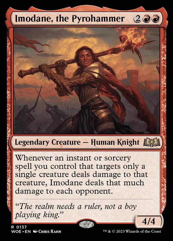 137 - Imodane, the Pyrohammer - Wilds of Eldraine - Normal - Magic: The Gathering Card