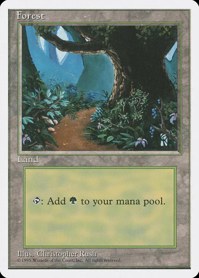 377 - Forest - Fourth Edition - Normal - Magic: The Gathering Card