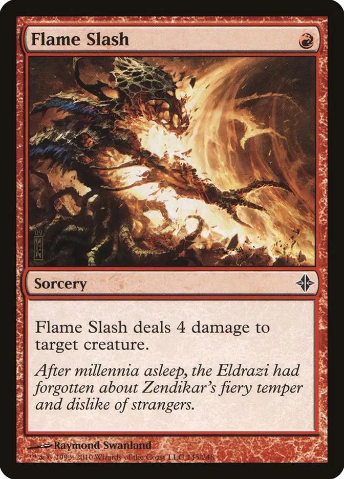 145 - Flame Slash - Rise of the Eldrazi - Normal - Magic: The Gathering Card