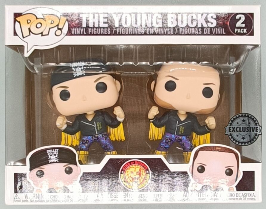 2 Pack The Young Bucks (Purple/Gold)  - New Japan Pro Wrestling NJPW AEW Bullet Club Funko POP Funko