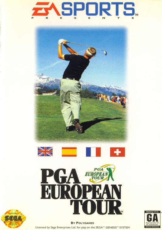 PGA European Tour Golf for Sega MegaDrive Mega Drive - UK CIB Sega