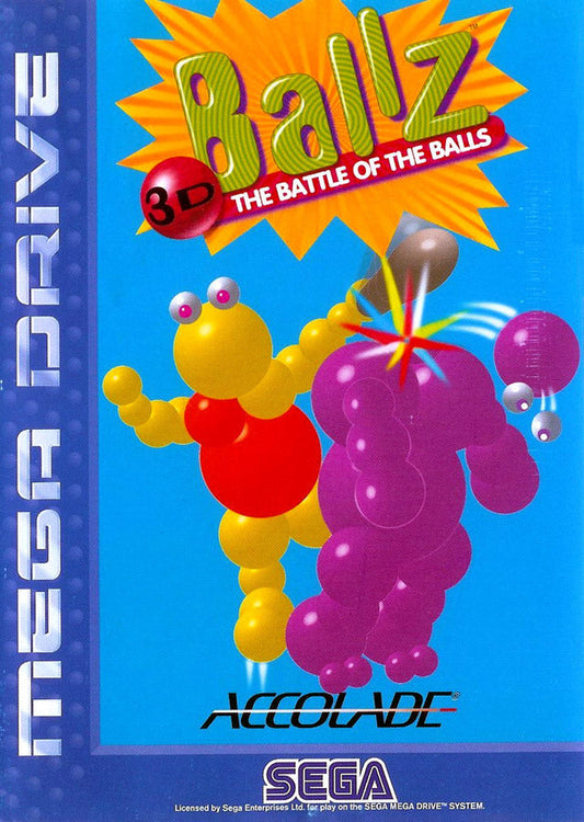 Ballz 3D: The Battle of the Ballz for Sega MegaDrive Mega Drive - UK CIB Sega