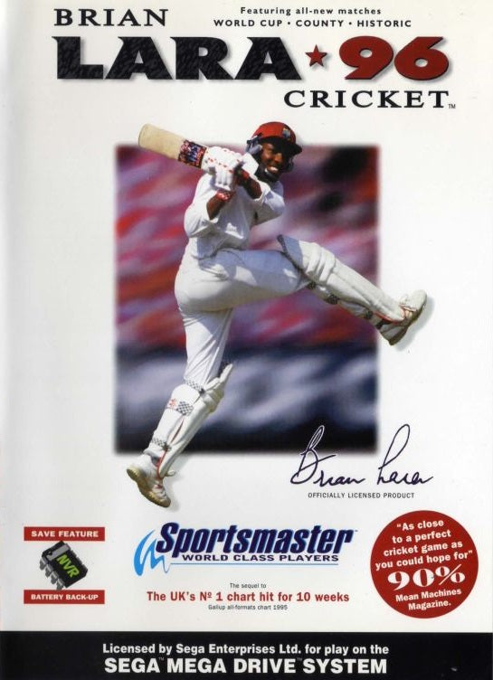 Brian Lara Cricket  96 for Sega MegaDrive Mega Drive - UK CIB Sega