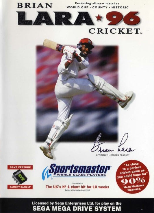 Brian Lara Cricket  96 for Sega MegaDrive Mega Drive - UK CIB Sega