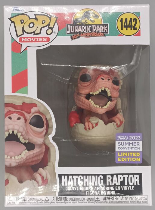 1442 Hatching Raptor - Jurassic Park - 2023 Con Box Damaged Funko POP Funko
