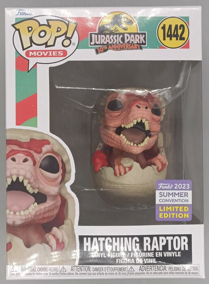 1442 Hatching Raptor - Jurassic Park - 2023 Con Box Damaged Funko POP Funko