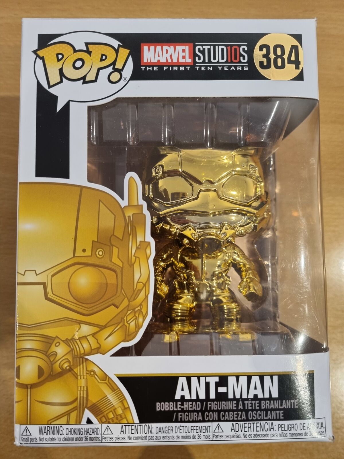 384 Ant-Man (Gold) - Chrome - Marvel 10 Funko POP