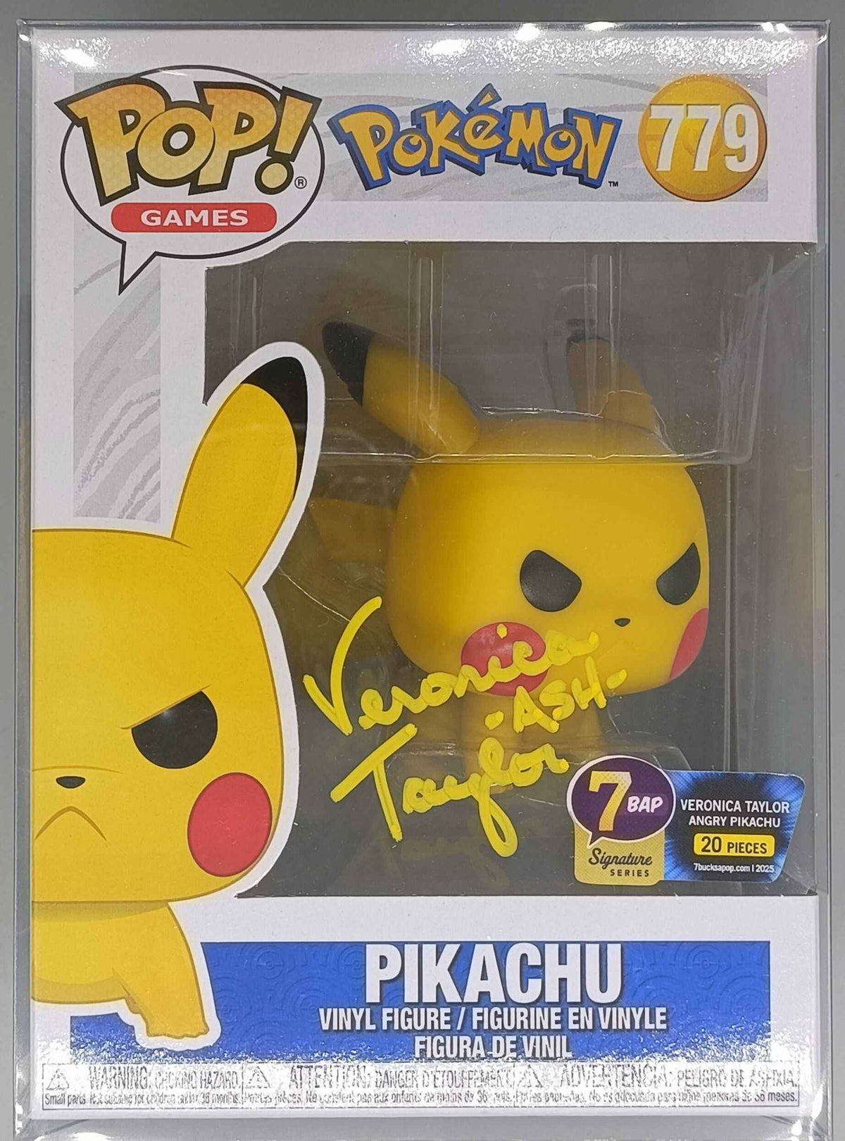 779 Pikachu - Pokemon Signed by Veronica Taylor (Ash) JSA Certification Number: CH65401